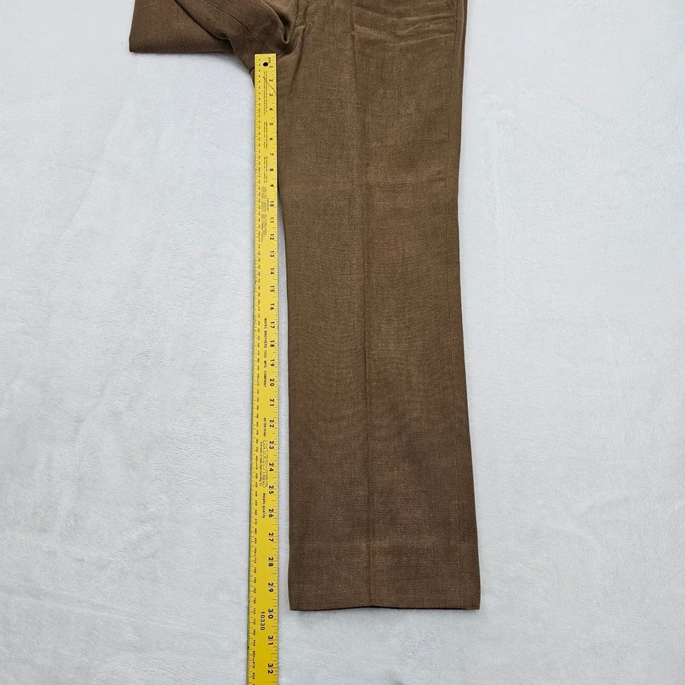 De Corato Trousers Pants Mens 50 34x30 Brown Cotton Canvas Italy Sartorial